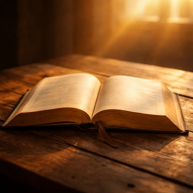 Manos entrelazadas sobre una Biblia abierta, símbolo de la fe que sostiene en el duelo